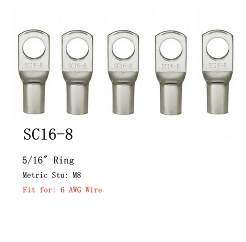 20PCS 4-25Mm Assortment Tinned Copper Lugs Ring Crimp Terminals Battery Wire Welding Cable Connectors Kit