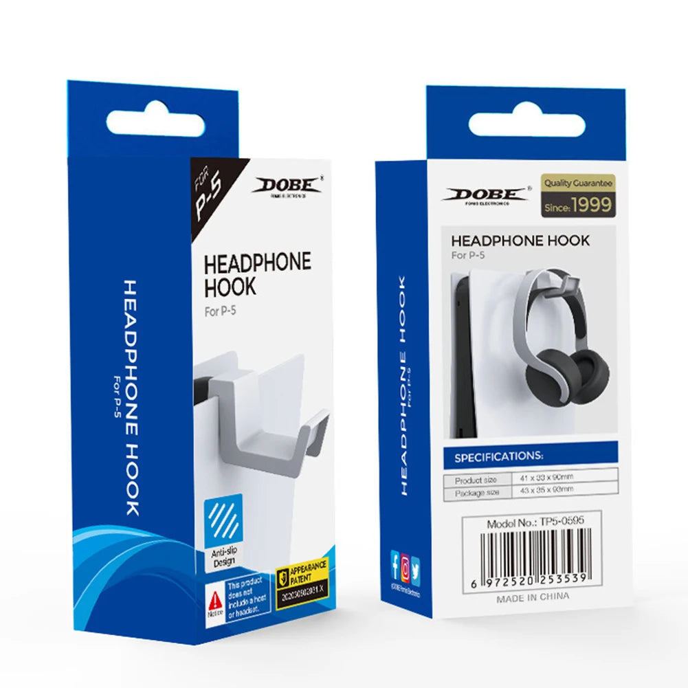PS5 Accessories Headphone Stand Wall Mount Holder Hanger for Play Station 5 Console Gaming Headset Hanging Bracket Storage Rack